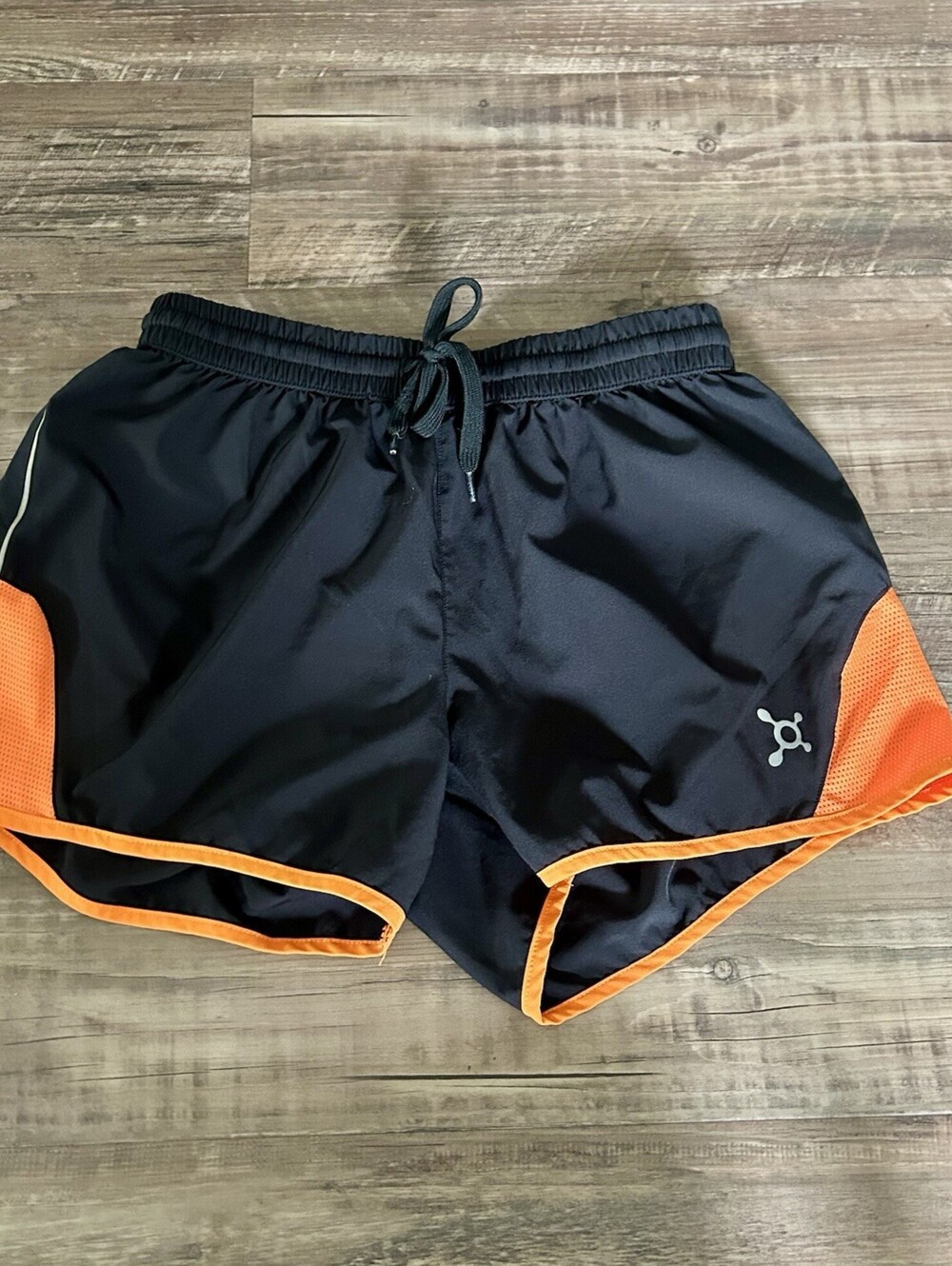 Orangetheory Fitness Women's S Black Running Shorts Orange Splat Logo